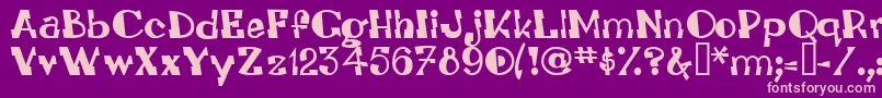 Leadvilleastronautsystem Font – Pink Fonts on Purple Background
