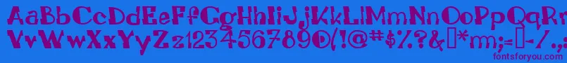 Leadvilleastronautsystem Font – Purple Fonts on Blue Background