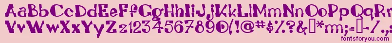 Leadvilleastronautsystem Font – Purple Fonts on Pink Background