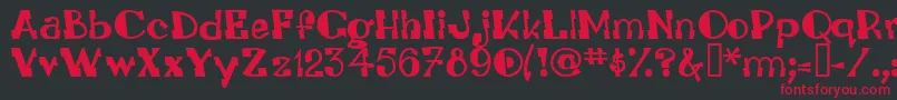 Leadvilleastronautsystem Font – Red Fonts on Black Background