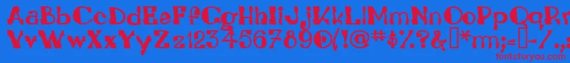 Leadvilleastronautsystem Font – Red Fonts on Blue Background