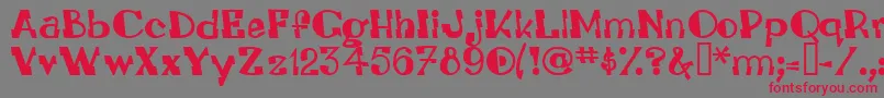 Leadvilleastronautsystem Font – Red Fonts on Gray Background