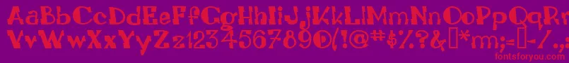 Leadvilleastronautsystem Font – Red Fonts on Purple Background