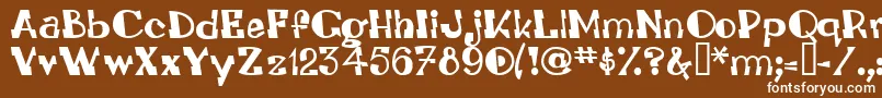 Leadvilleastronautsystem Font – White Fonts on Brown Background