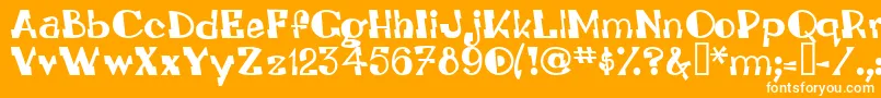 Leadvilleastronautsystem Font – White Fonts on Orange Background