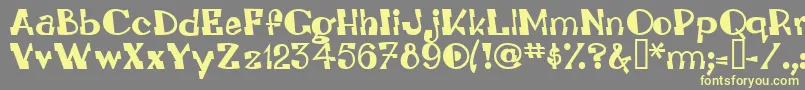 Leadvilleastronautsystem Font – Yellow Fonts on Gray Background