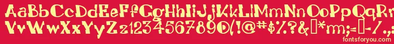Leadvilleastronautsystem Font – Yellow Fonts on Red Background