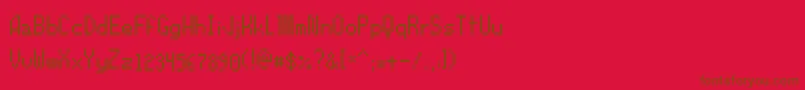 Orochiifon Font – Brown Fonts on Red Background