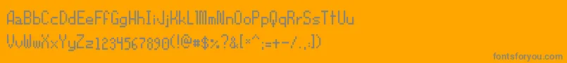 フォントOrochiifon – オレンジの背景に灰色の文字