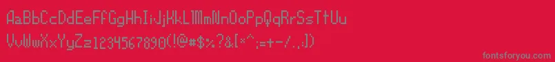 Orochiifon-Schriftart – Graue Schriften auf rotem Hintergrund