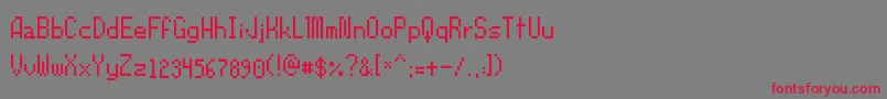 Orochiifon Font – Red Fonts on Gray Background