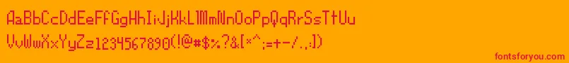 Orochiifon Font – Red Fonts on Orange Background
