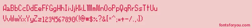 Orochiifon Font – Red Fonts on Pink Background