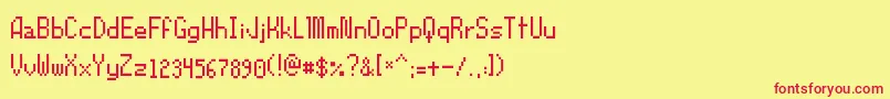 Orochiifon Font – Red Fonts on Yellow Background