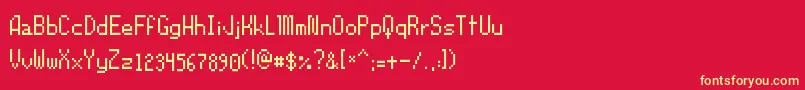Orochiifon Font – Yellow Fonts on Red Background
