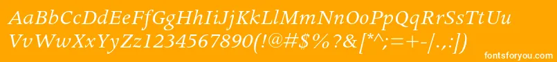 ApollomtstdItalic Font – White Fonts on Orange Background