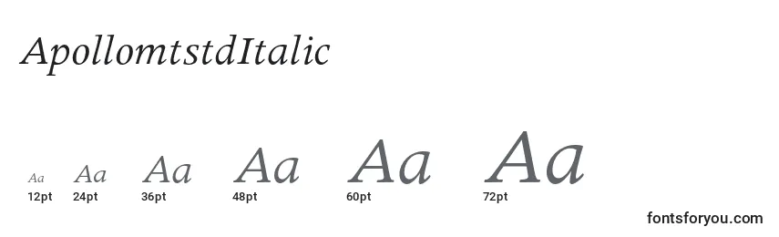 ApollomtstdItalic Font Sizes