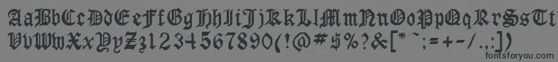 フォントGothirus – 黒い文字の灰色の背景