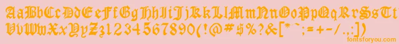 Gothirus Font – Orange Fonts on Pink Background