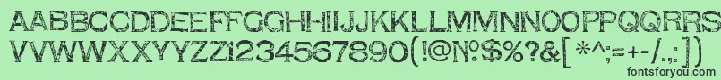 ShnixgunRegular Font – Black Fonts on Green Background