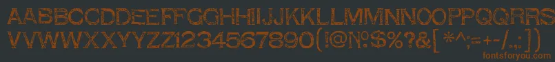 ShnixgunRegular Font – Brown Fonts on Black Background