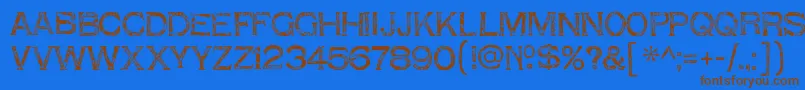 ShnixgunRegular Font – Brown Fonts on Blue Background