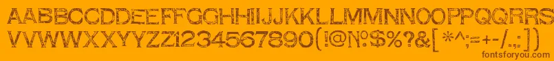 ShnixgunRegular Font – Brown Fonts on Orange Background