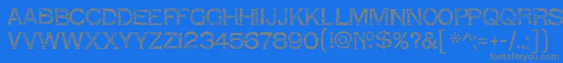 ShnixgunRegular Font – Gray Fonts on Blue Background