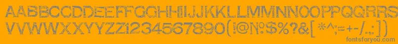 ShnixgunRegular Font – Gray Fonts on Orange Background