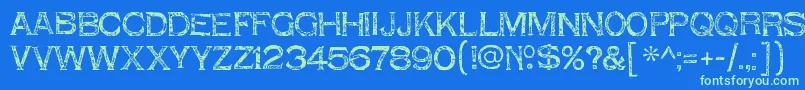 ShnixgunRegular Font – Green Fonts on Blue Background