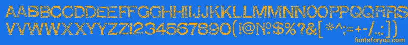 ShnixgunRegular Font – Orange Fonts on Blue Background