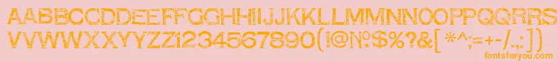 ShnixgunRegular-Schriftart – Orangefarbene Schriften auf rosa Hintergrund