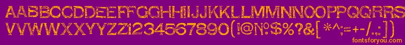 ShnixgunRegular Font – Orange Fonts on Purple Background