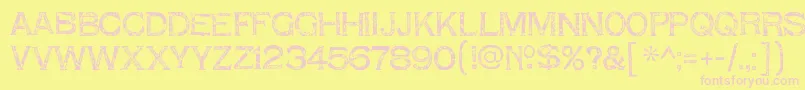 ShnixgunRegular Font – Pink Fonts on Yellow Background