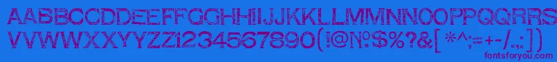 ShnixgunRegular Font – Purple Fonts on Blue Background