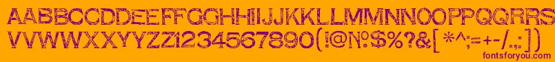 ShnixgunRegular Font – Purple Fonts on Orange Background