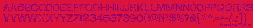 ShnixgunRegular Font – Purple Fonts on Red Background