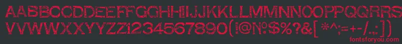 ShnixgunRegular Font – Red Fonts on Black Background