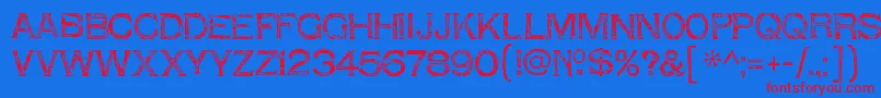 ShnixgunRegular Font – Red Fonts on Blue Background