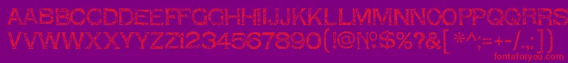 ShnixgunRegular Font – Red Fonts on Purple Background