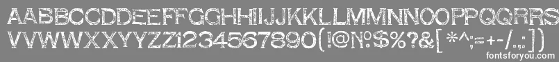 フォントShnixgunRegular – 灰色の背景に白い文字