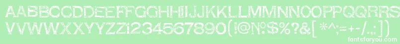 ShnixgunRegular Font – White Fonts on Green Background