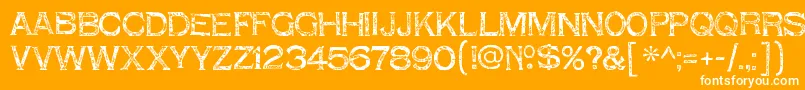 ShnixgunRegular Font – White Fonts on Orange Background