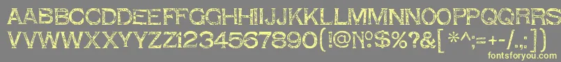 ShnixgunRegular Font – Yellow Fonts on Gray Background