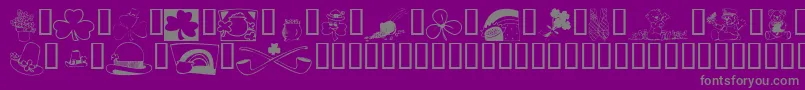 KrBelatedStPatricks Font – Gray Fonts on Purple Background