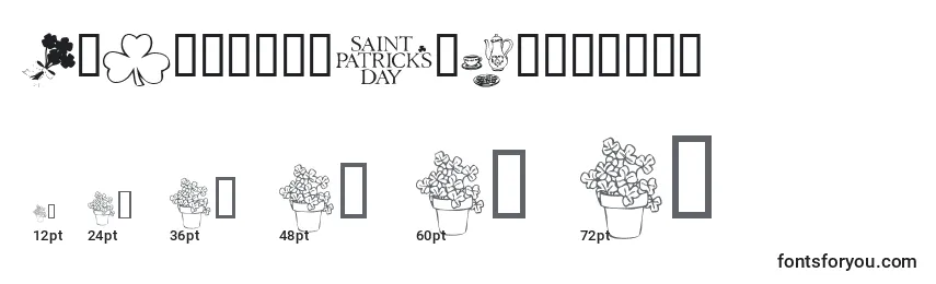 KrBelatedStPatricks Font Sizes