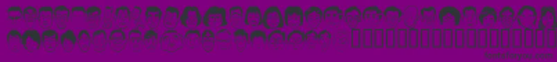 Sakabe People06 Font – Black Fonts on Purple Background