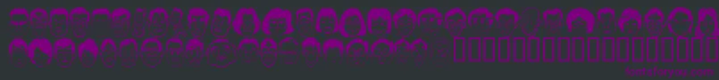 Sakabe People06 Font – Purple Fonts on Black Background