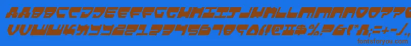 Lovev2ci Font – Brown Fonts on Blue Background