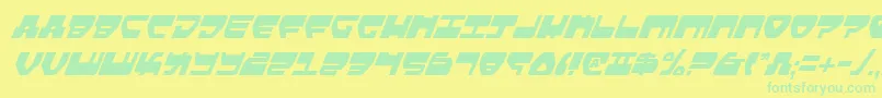 フォントLovev2ci – 黄色い背景に緑の文字